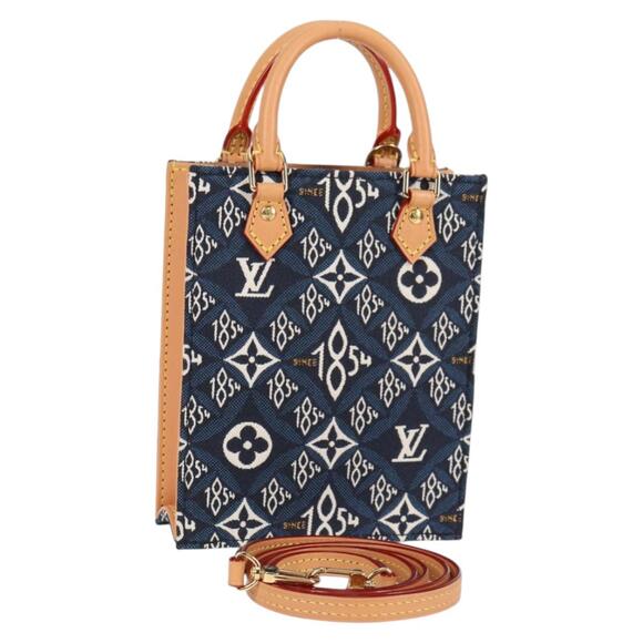 LOUIS VUITTON Pre Owned Since 1854 Petit Sac Plat Navy M80288 - Picture 1 of 16